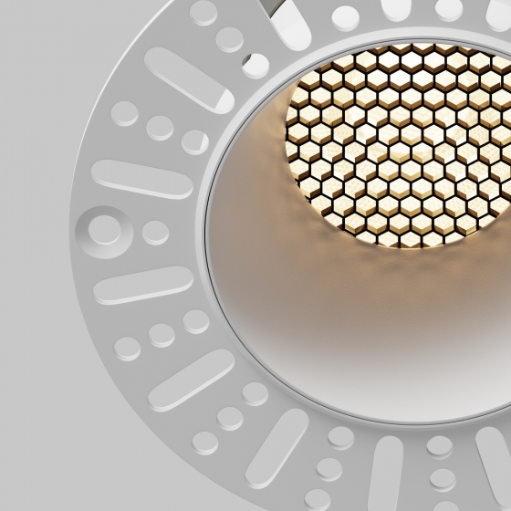 Встраиваемый светильник Dip круглый белый 10