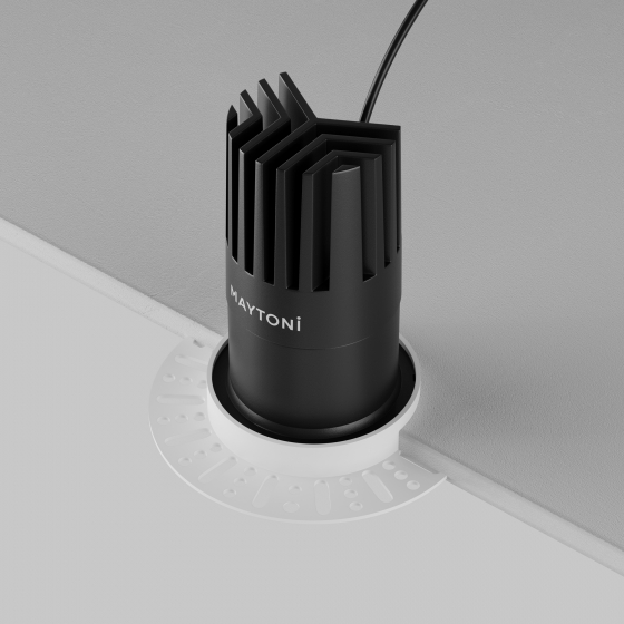 Встраиваемый светильник Dip круглый черный 6