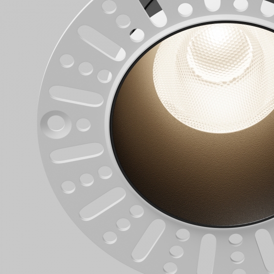 Встраиваемый светильник Dip круглый черный 2