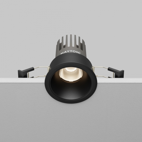 Встраиваемый светильник Dip черный круглый 5