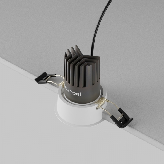 Встраиваемый светильник Dip круглый белый 8