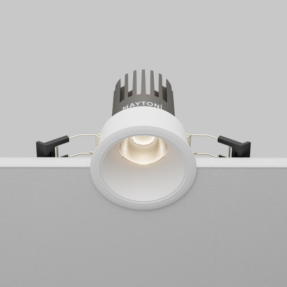 Встраиваемый светильник Dip круглый белый 6