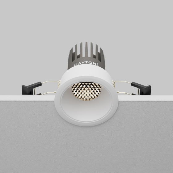 Встраиваемый светильник Dip круглый белый 10