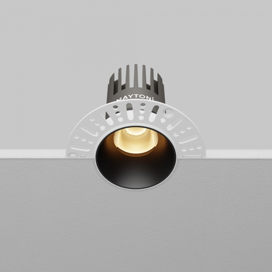 Встраиваемый светильник Dip черный 92 мм 3