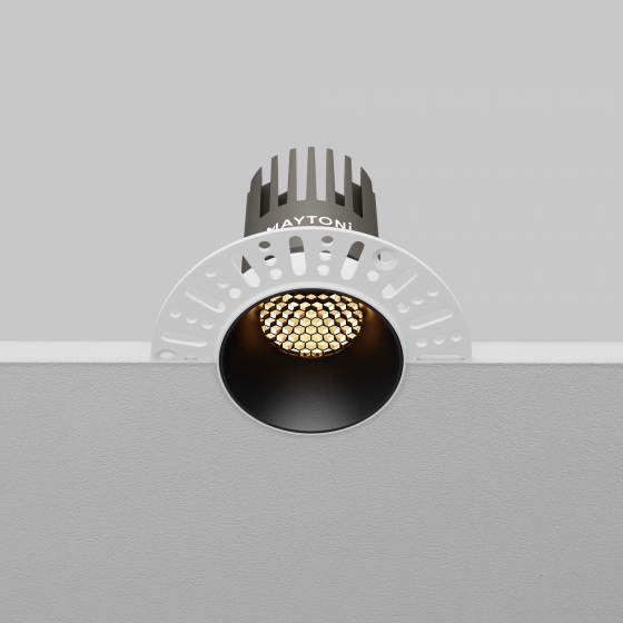 Встраиваемый светильник Dip черный 92 мм 2