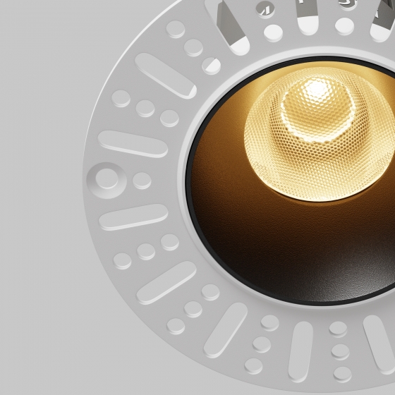 Встраиваемый светильник Dip черный 92 мм 7