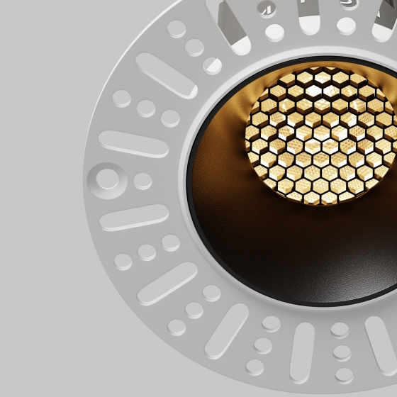 Встраиваемый светильник Dip черный 92 мм 12