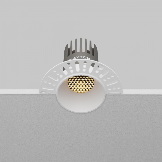 Встраиваемый светильник Dip круглый белый 10