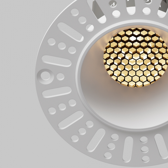 Встраиваемый светильник Dip круглый белый 12