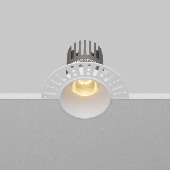 Встраиваемый светильник Dip круглый белый 6