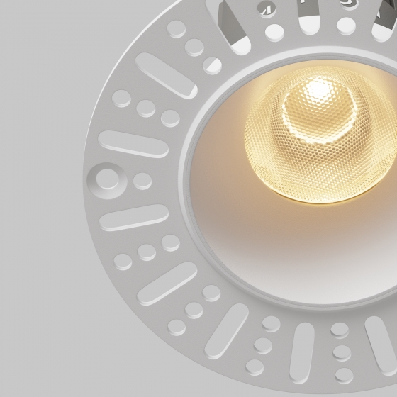 Встраиваемый светильник Dip круглый белый 4