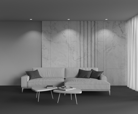 Встраиваемый светильник Gyps Modern квадратный белый 9