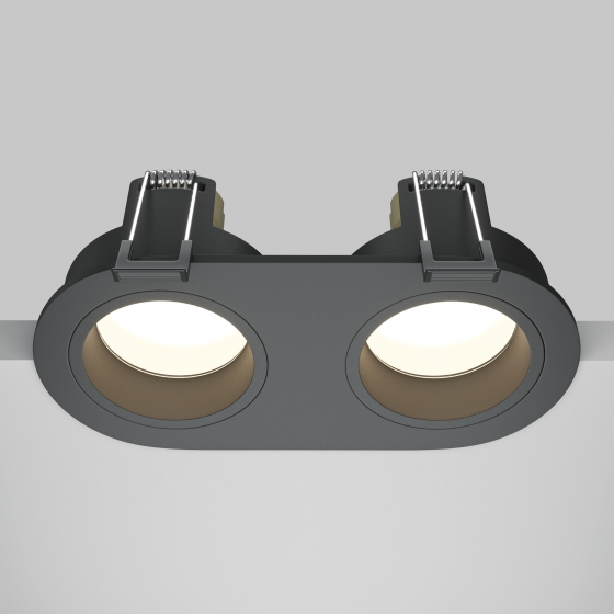 Встраиваемый светильник Share черный круглый 4