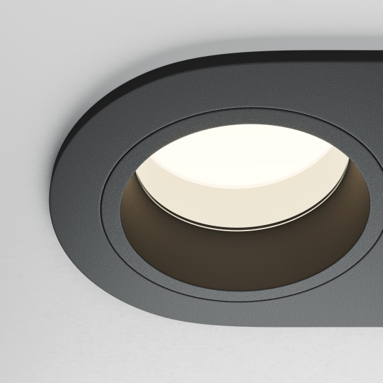 Встраиваемый светильник Share черный круглый 2