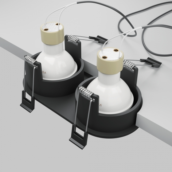 Встраиваемый светильник Share черный круглый 5