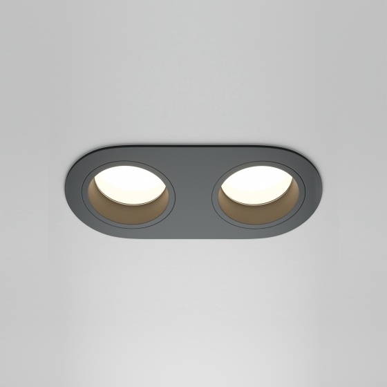 Встраиваемый светильник Share черный круглый 3