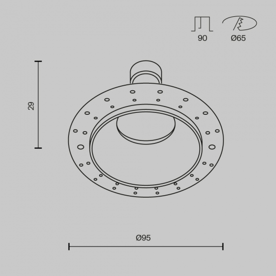 Встраиваемый светильник Share круглый белый 2