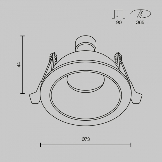 Встраиваемый светильник Share круглый белый 2