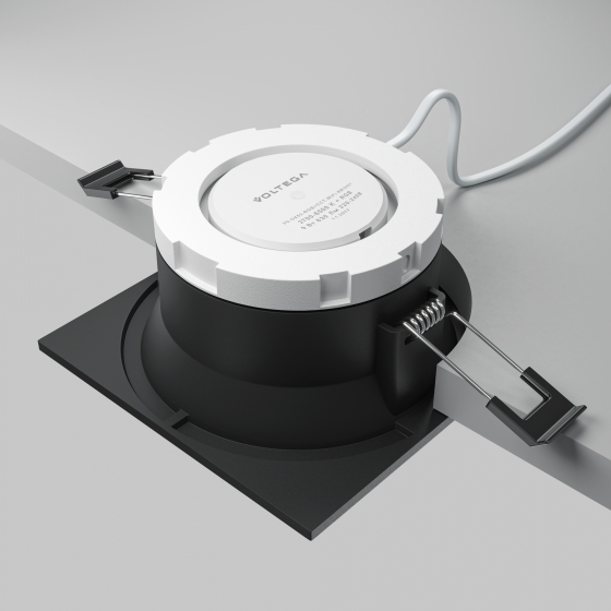 Встраиваемый светильник Share квадратный черный 5