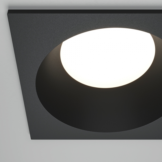 Встраиваемый светильник Share квадратный черный 2