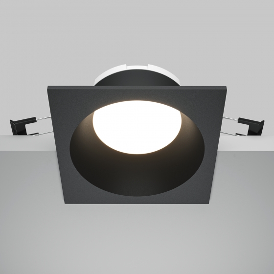 Встраиваемый светильник Share квадратный черный 4