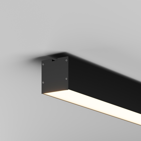 Линейный светильник Накладной Черный 200 см 2