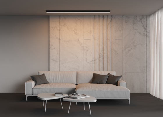 Линейный светильник Накладной Черный 200 см 7