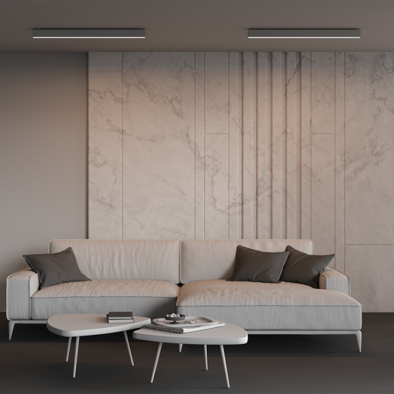 Линейный светильник накладной Серебро 100 см 5