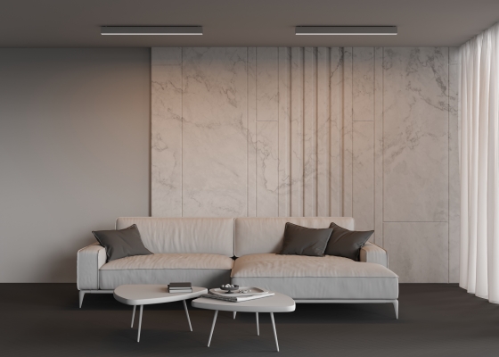 Линейный светильник накладной Серебро 100 см 7