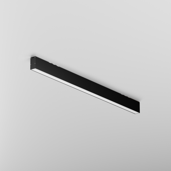 Линейный светильник накладной черный 100 см 4
