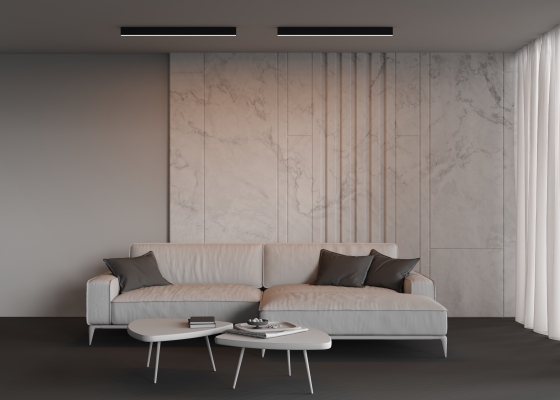 Линейный светильник накладной черный 100 см 7