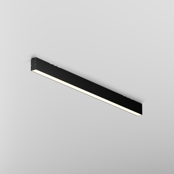 Линейный светильник накладной черный 100 см 3