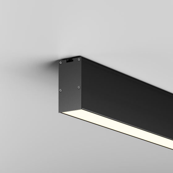 Линейный светильник накладной черный 100 см 2