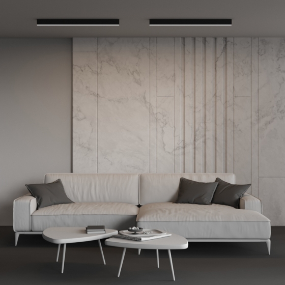 Линейный светильник Накладной Черный 100 см 5