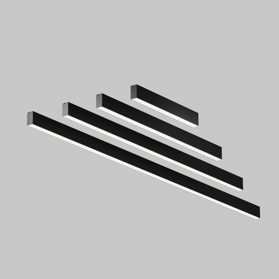 Линейный светильник Накладной Черный 100 см 6