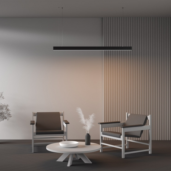 Линейный светильник подвесной черный 150 см 4