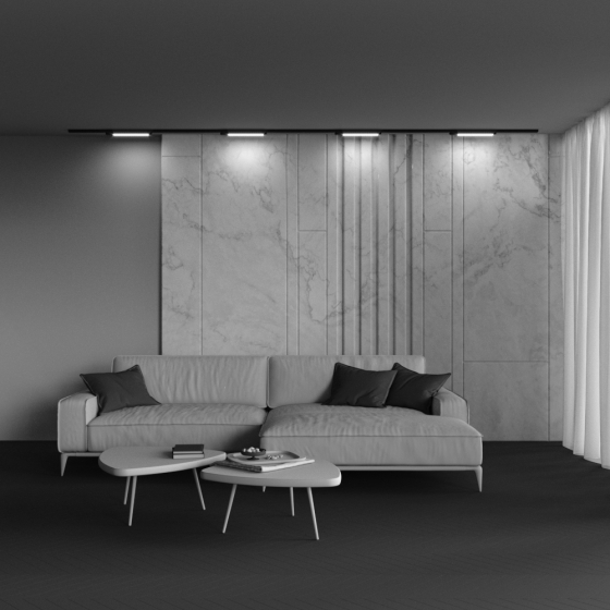 Трековый светильник Basis черный 400мм 6