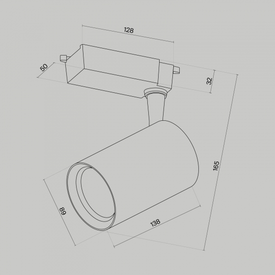 Трековый светильник Vuoro черный 2