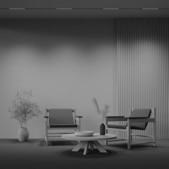 Трековый светильник Points черный 7