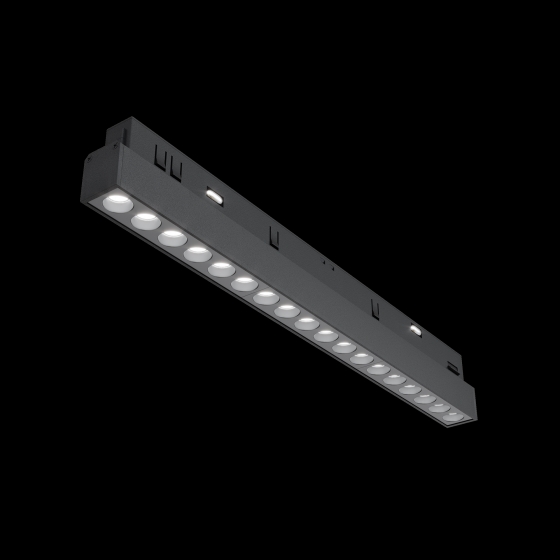 Трековый светильник Points черный 3