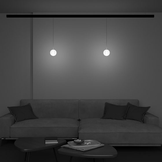 Трековый подвесной светильник Luna черный 130мм 5