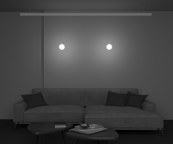 Трековый подвесной светильник Luna белый 130мм 7