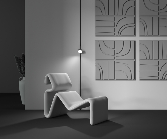 Трековый светильник Rado черный с золотым ободком 9