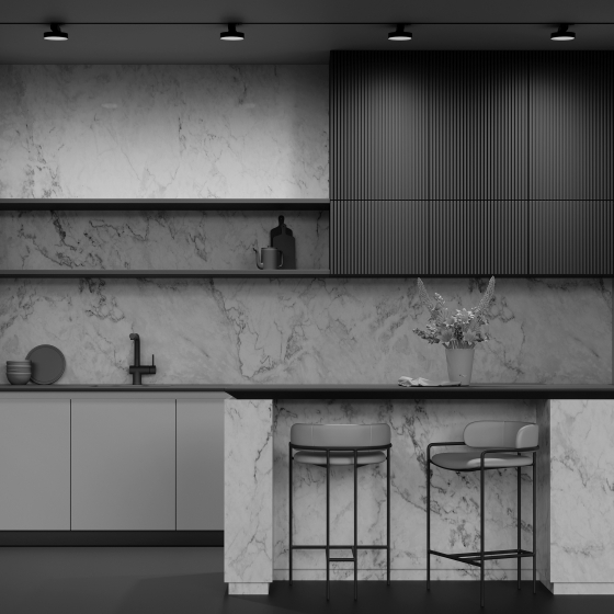 Трековый светильник Zon черный круглый 11