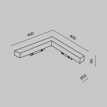 Трековый светильник Basis Angle черный