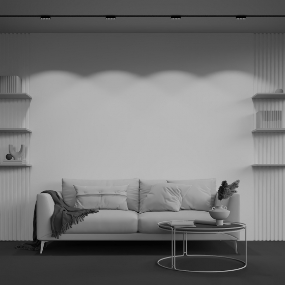 Трековый светильник Points черный 7