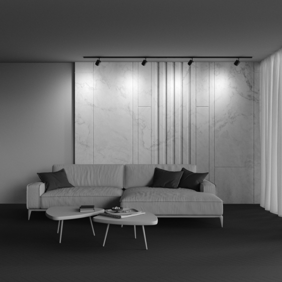 Трековый светильник Polar черный 14