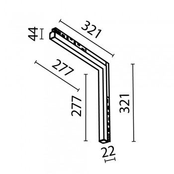 Трековый светильник Basis Angle белый