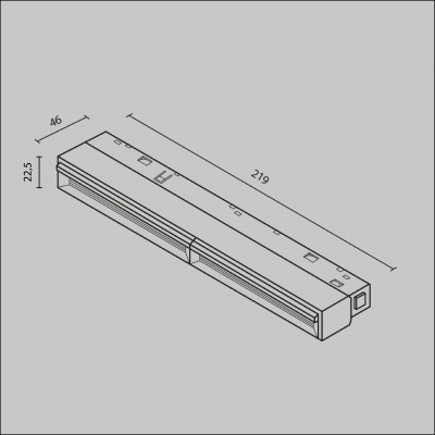 Трековый светильник Parete Exility белый 11