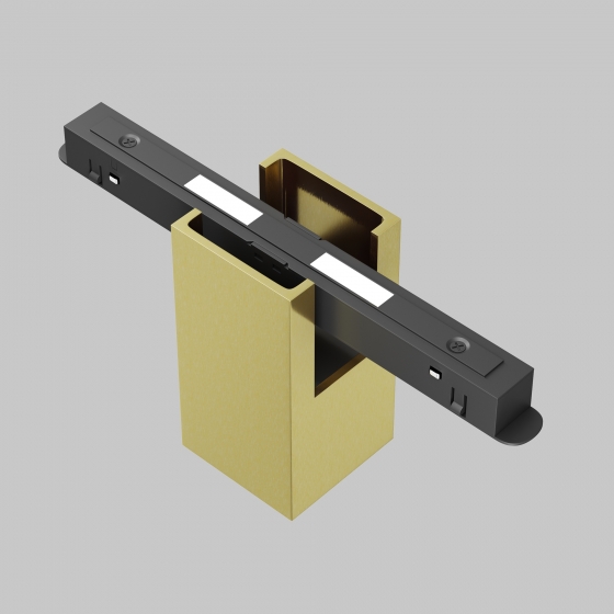 Трековый светильник Альфа черный/золотой 5